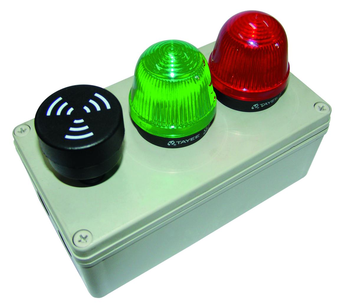 成套声光报警器(是一种用在危险场所,声光报警器通过声音和各种光来